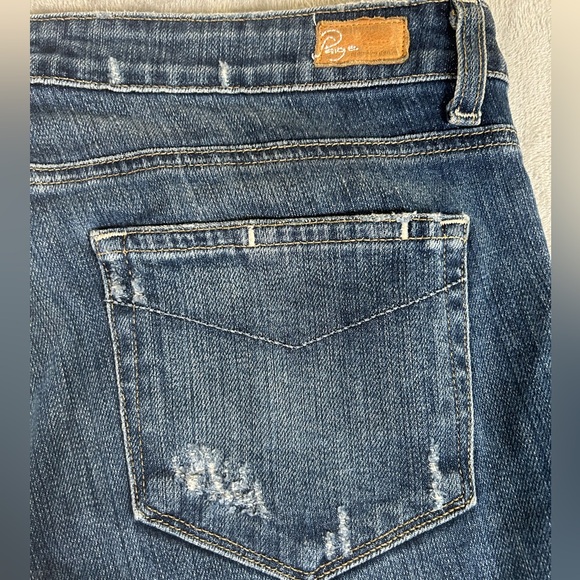 Paige Hollywood hills low rise distressed flare denim - Picture 8 of 12